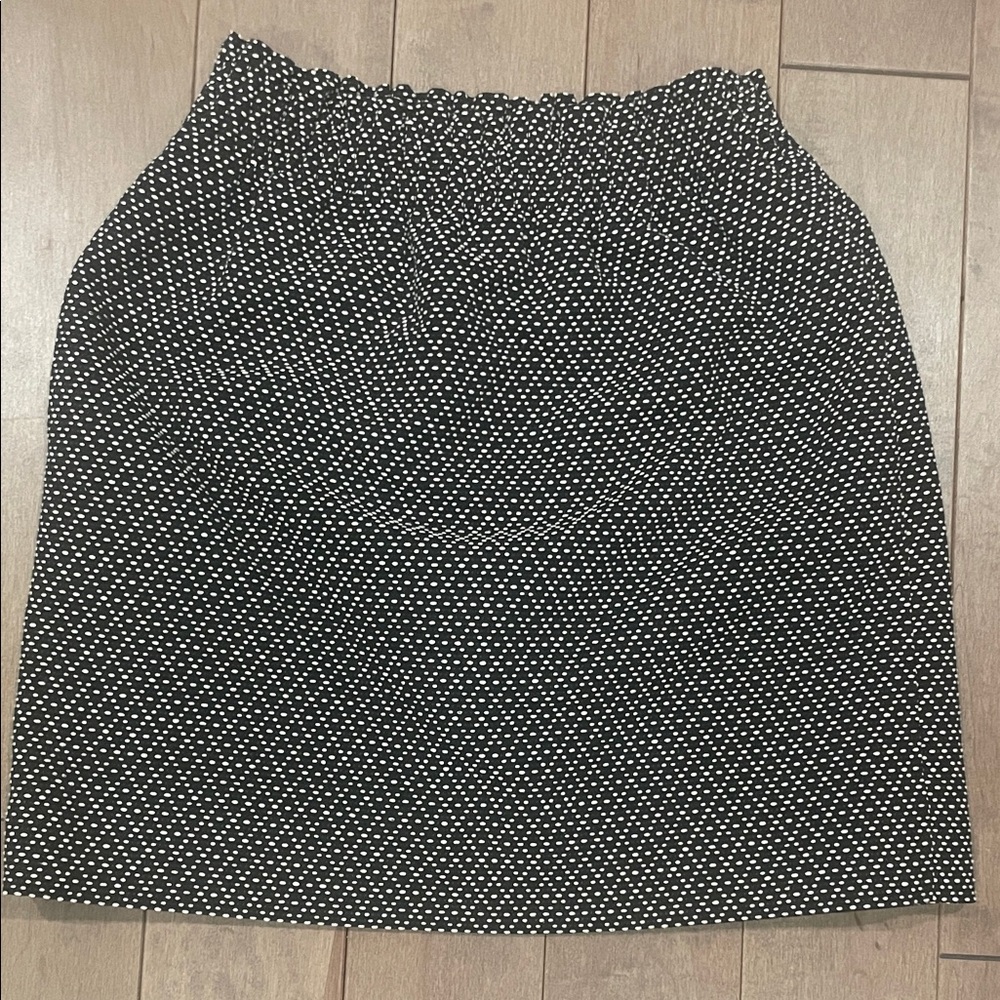 J. Crew Black and White Dotted Pencil mini Skirt